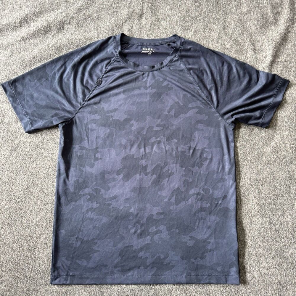 Rhone Shirt Mens Medium Reign Camo Performance Short Sleeve Stretch Wicking Gym
